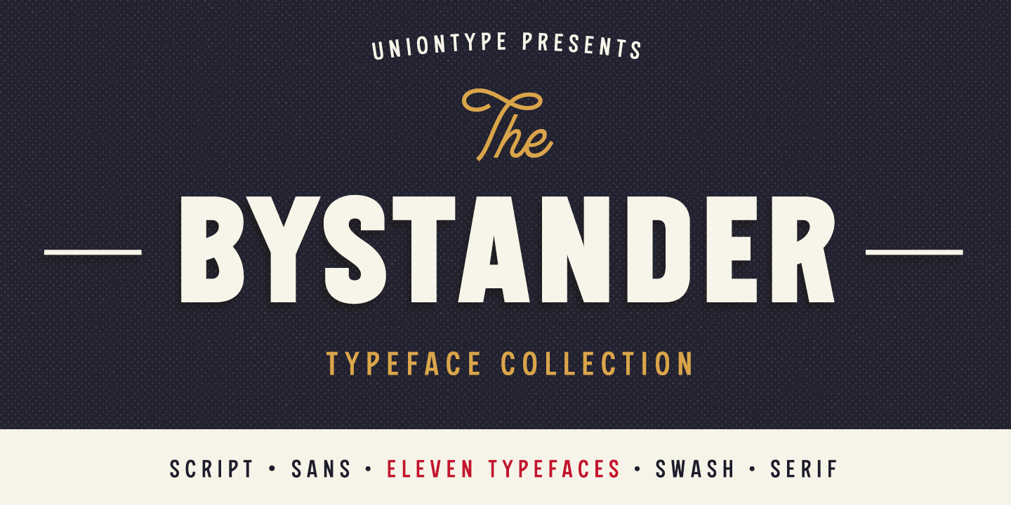 Пример шрифта The Bystander Collection #1